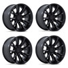Set 4 22" Fuel FC895 Tantrum Matte Black 22x10 Wheels 6x5.5 -18mm Offroad Rims