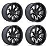 Set 4 22" Fuel FC895 Tantrum Gloss Black Milled 22x10 Wheels 8x170 10mm 1PC Rims