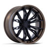 22" Fuel FC404 Mutiny Matte Black Gloss Black Lip 22x9.5 Wheel 6x135 20mm Rim