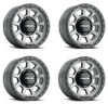 Set 4 17" Vision Off-Road 350 Ojos Satin Grey Wheels 17x9 8x170 Truck Rims 12mm