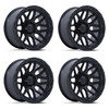 Set 4 20" Fuel FC881 Surge Matte Black Gloss Black Lip 20x10 Wheels 8x180 -18mm