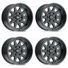 Set 4 Black Rhino Stadium 16x8 6x130 Matte Black Wheels 16" 45mm For Mercedes