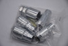Set 4 M14x1.5 Chrome Bulge Wheel Locks 1.9" Tall 1-Piece 14mm x 1.5 M14-1.5