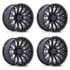 Set 4 17" Fuel FC882 Trax Gloss Black Machined Face 17x9 Wheels 6x135 1mm Rims
