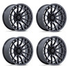 Set 4 17" Fuel FC888 Revolt Gloss Gunmetal 17x9 Wheels 6x5.5 1mm Offroad Rims