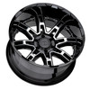 Set 4 Level 8 Slingshot 16x8.5 6x135 Black W/ Machined Face Wheels 16" 10mm