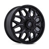 22" Fuel D875 Flux Dually Gloss Black Brush FC Gray DDT 22x8.25 8x200 104mm Rim
