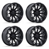 Set 4 20" Fuel FC900 Grip Blackout 20x10 Wheels 6x135 -18mm Offroad Truck Rims
