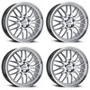 Set 4 Petrol P4C 16x7 5x115 Silver W/ Machined Face & Lip Wheels 16" 40mm Rims