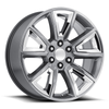 Set 4 Performance Replicas PR168 22x9 6x5.5 Hyper Silver Chrome Wheels 22" 24mm