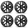 Set 4 Performance Replicas PR176 26x10 6x5.5 Gloss Black Wheels 26" 24mm Rims