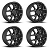 Set 4 Performance Replicas PR169 22x9 6x5.5 Matte Black Wheels 22" 28mm Rims