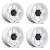 Set 4 17" Black Rhino Hard Alloys BR031 Sol Gloss White 17x8.5 6x5.5 0mm Wheels