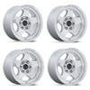 Set 4 17" Black Rhino Hard Alloys BR031 Sol Silver Machined 17x8.5 5x5 0mm Rims