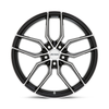 Set 4 17" Petrol P5C 17x8 5x4.5 40mm Gloss Black Machined Face Wheels Rims
