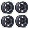 Set 4 17" Black Rhino BR029 Trooper Matte Black 17x8.5 Wheels 5x5 -10mm Rims