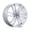 Set 4 24" DUB DC275 Blaze Chrome 24x10 Wheels 6x5.5 25mm Truck SUV Rims