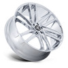 24" DUB DC275 Blaze Chrome 24x10 Wheel 6x135 30mm Truck SUV Rim DC275PX24106330