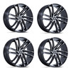 Set 4 24" DUB DC275 Blaze Gloss Black Machined Face 24x10 Wheels 6x135 30mm Rims