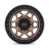 17" KMC KM553 Torx Matte Bronze W Gloss Black Lip 17x8.5 Wheel 6x135 0mm Rim