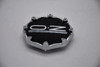 OZ Black Wheel Center Cap Hub Cap M650 2.375" Snap in with 8 Chrome Nubs