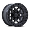 17" KMC KM553 Torx Matte Black Gloss Black Lip 17x8.5 Wheel 6x5.5 0mm Truck Rim