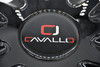 Cavallo Gloss Black Wheel Center Cap Hub Cap CAP0257D 6.25" Fits CLV-46 18, 20, 22x8.5