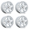 Set 4 Victor Equipment Alpen 17x8 5x130 Gloss White Wheels 17" 10mm Rims