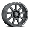 Set 4 17" Vision 350 Ojos Beadlock Satin Black 17x9 Wheels 6x5.5 (6x139.7) -40mm Rims