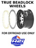Set 4 17" Vision 350 Ojos Beadlock Satin Black 17x9 Wheels 6x5.5 (6x139.7) -40mm Rims