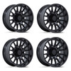 Set 4 20" Moto Metal MO814 Tekton Matte Black 20x10 Wheels 6x5.5 -18mm Rims