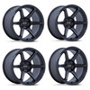 Set 4 18" Motegi MR160 Battle VI Matte Blackbird Metallic 18x10.5 5x4.5 25mm Rim