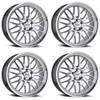 Set 4 Petrol P4C 17x8 5x105 Silver W/ Machined Face & Lip Wheels 17" 40mm Rims