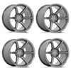 Set 4 18" Motegi MR160 Battle VI Gloss Gunzilla Machined Lip 18x8.5 4x4.5 30mm