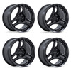 Set 4 18" Motegi MR161 Kojin Matte Black 18x8.5 Wheels 5x120 35mm Racing Rims