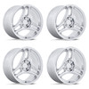 Set 4 18" Motegi MR161 Kojin Polished 18x8.5 Wheels 5x4.5 35mm Rims