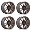 Set 4 18" Motegi MR162 Zentoku Burnt Bronze 18x8.5 Wheels 5x4.5 45mm Rims