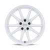 18" Motegi MR162 Zentoku Gloss White 18x9.5 Wheel 5x100 38mm Rim MR162WX18955M38