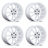 Set 4 18" Motegi MR162 Zentoku Gloss White 18x9.5 Wheels 5x100 38mm Racing Rims
