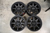 Set 4 16" Vision Off-Road 351 Flow Satin Black Wheels 16x8 5x5 Truck Rims 0mm