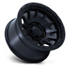 Set 4 17" Fuel FC884 Fortress Matte Black Gloss Black Lip 17x8.5 5x5 25mm Wheels