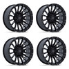 Set 4 20" Fuel FC889 Blade Gloss Black Milled 20x9 Wheels 8x170 1mm Truck Rims