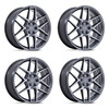 Set 4 20" Niche NC281 Rise Anthracite Machined Face 20x10.5 5x112 38mm Wheels
