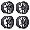 Set 4 20" Niche NC279 Prodigy 5 Gloss Black Dark Tinted Clear 20x11 5x120 50mm