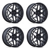 Set 4 22" Niche NC284 Adria Matte Black 22x10 Wheels 6x135 30mm Truck SUV Rims