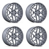 Set 4 24" Niche NC284 Adria Platinum Brushed Face 24x10 Wheels 6x135 30mm Rims