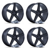 Set 4 22" Niche NC283 Modena Matte Black 22x10.5 Wheels 5x115 18mm 1PC Rims