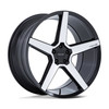 Set 4 22" Niche NC283 Modena Gloss Black Machined Face 22x9 Wheels 5x4.5 35mm