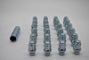 Set 24 ET Spline Lug Nut Kit Zinc 12mm x 1.5 1.4" Tall M12x1.5 Extended Thread