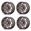 Set 4 14" MSA Offroad Wheels M52 Radar UTV Matte Bronze 14x7 Wheels 4x137 -47mm
